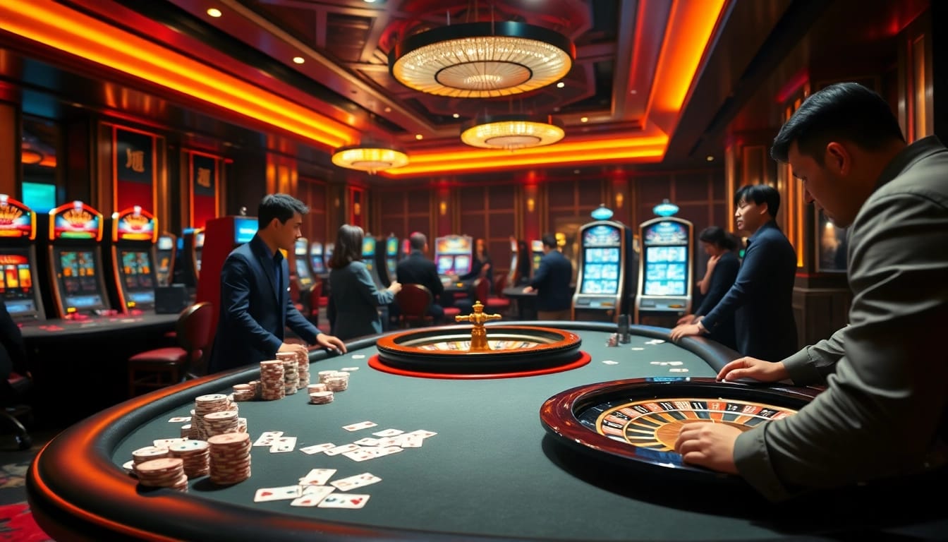Experience the thrill of the cổng game Iwin with vibrant casino tables and exciting gameplay.