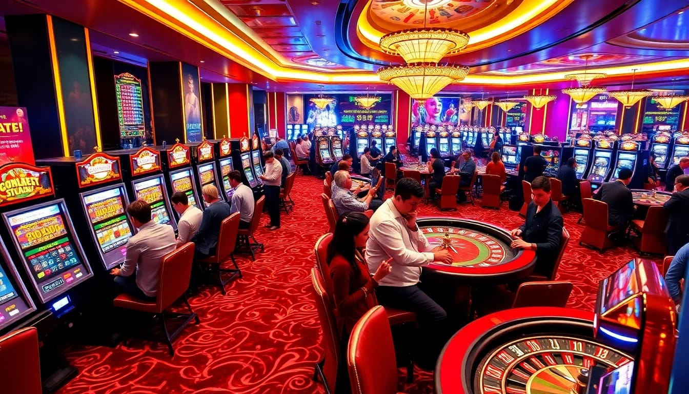 Experience the thrill of betting at SV 88 casino with vibrant tables and engaging players.