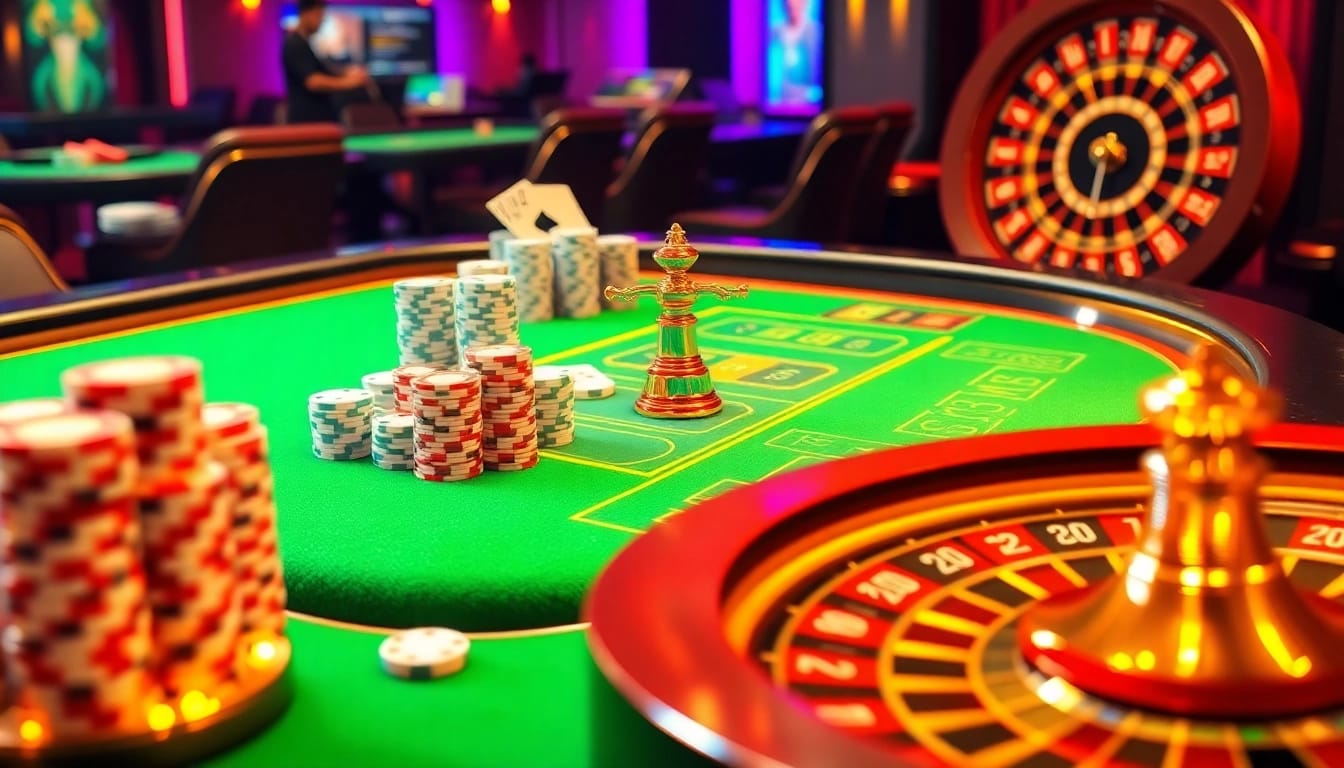 Fun88 offers a thrilling online gaming experience with immersive casino visuals and vibrant tables.