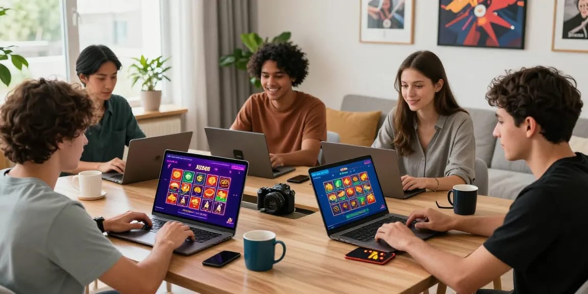Engaged players enjoying interactive experiences on https://xoso66.fitness/ from their stylish home setups.