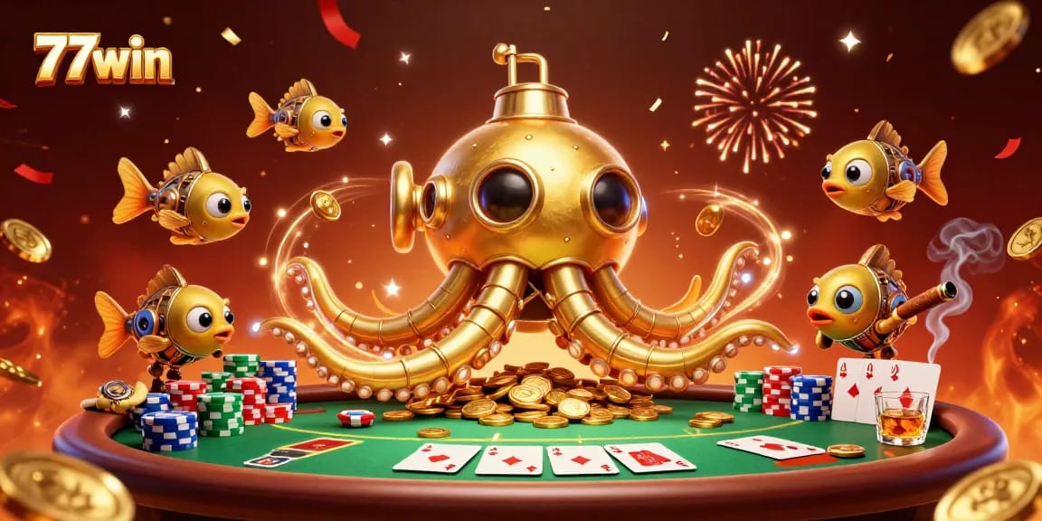 Explore winning strategies at 77win, featuring dynamic 3D characters in an exciting casino atmosphere.