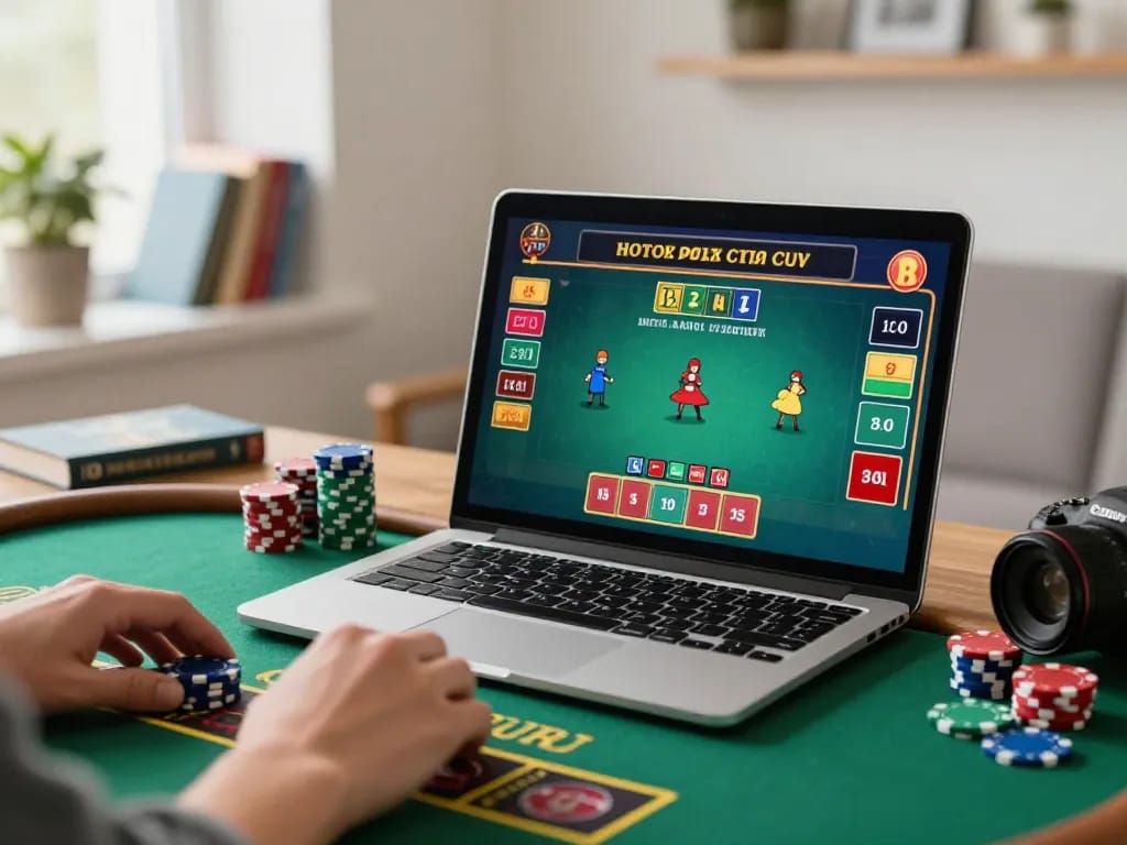 Active player engaging in live dealer blackjack on 789WIN platform from home, showcasing strategic betting.