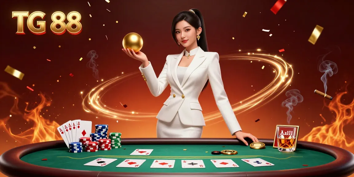 Experience high-stakes gaming at TG 88 with luxurious casino elements and vibrant atmosphere.