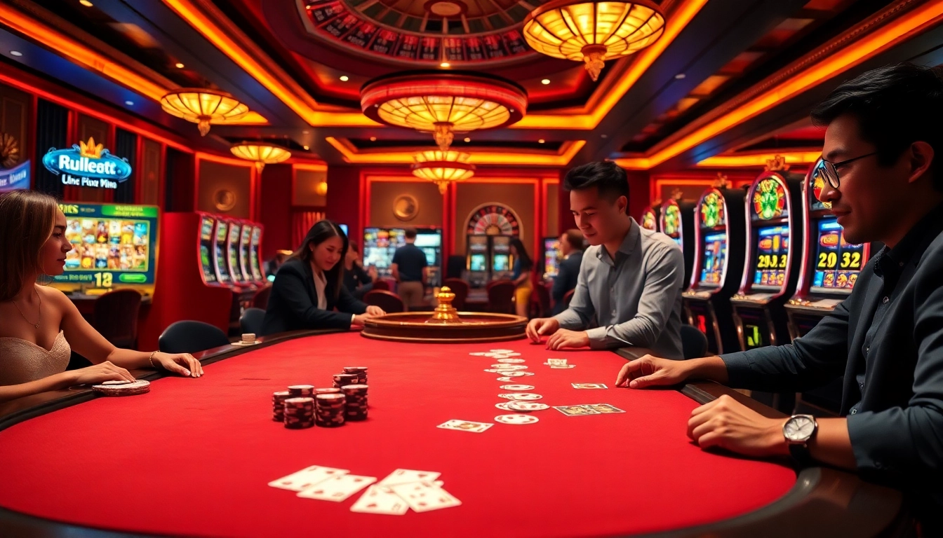 Engaging poker game at https://www.bdtk66.blog/ depicting thrilling casino action with colorful chips.