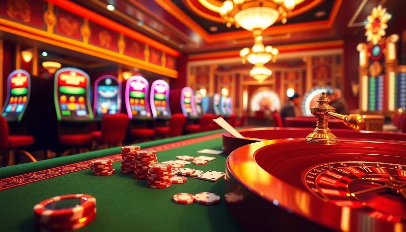 Experience the thrill of gambling at F168 with vibrant casino visuals, featuring poker chips and roulette action.