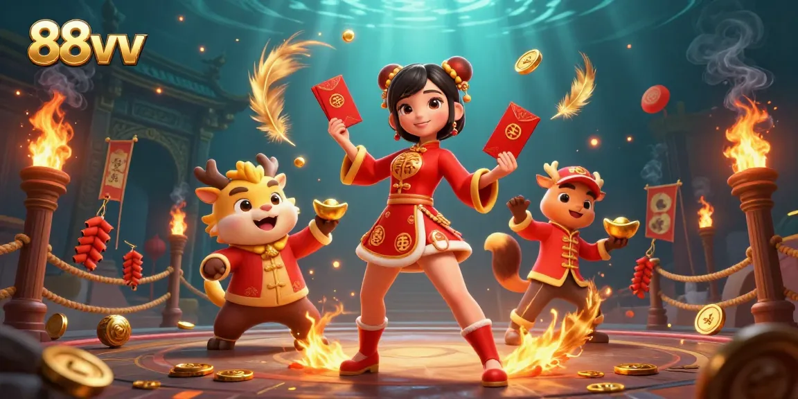 Experience thrilling wins at 88vv with vibrant decorations and engaging gameplay elements.
