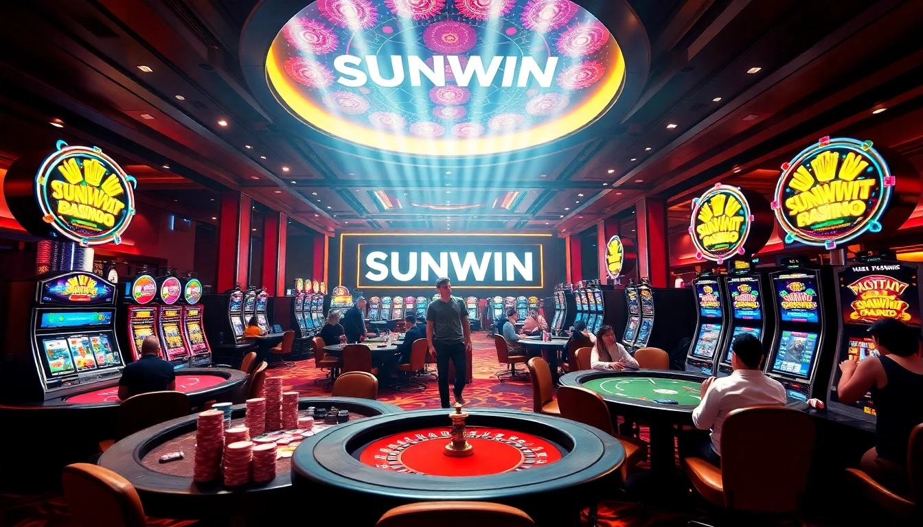 Experience the thrill of SUNWIN gaming at a luxurious casino with vibrant action and engaging gameplay.