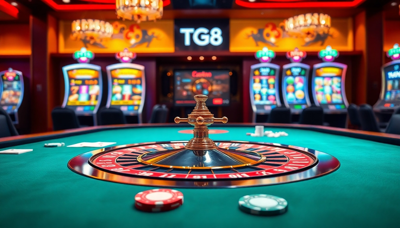 TG88 players enjoy thrilling roulette gameplay at an elegant casino table.