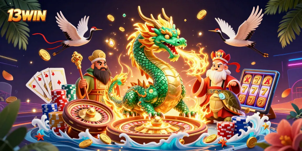 Experience thrilling wins with 13WIN's vibrant casino universe featuring lucky symbols.