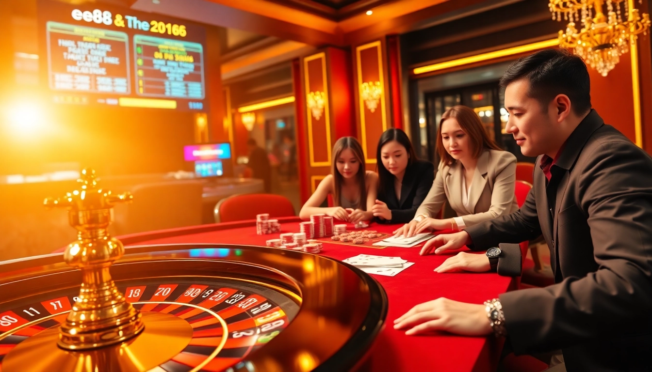 Engage in thrilling gambling action at ee88 casino with vibrant tables and exciting games.