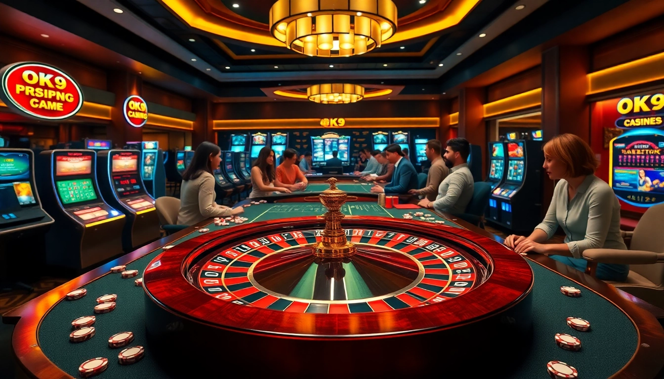 Experience the thrill of gambling at OK9 with vibrant gameplay and engaging casino tables.
