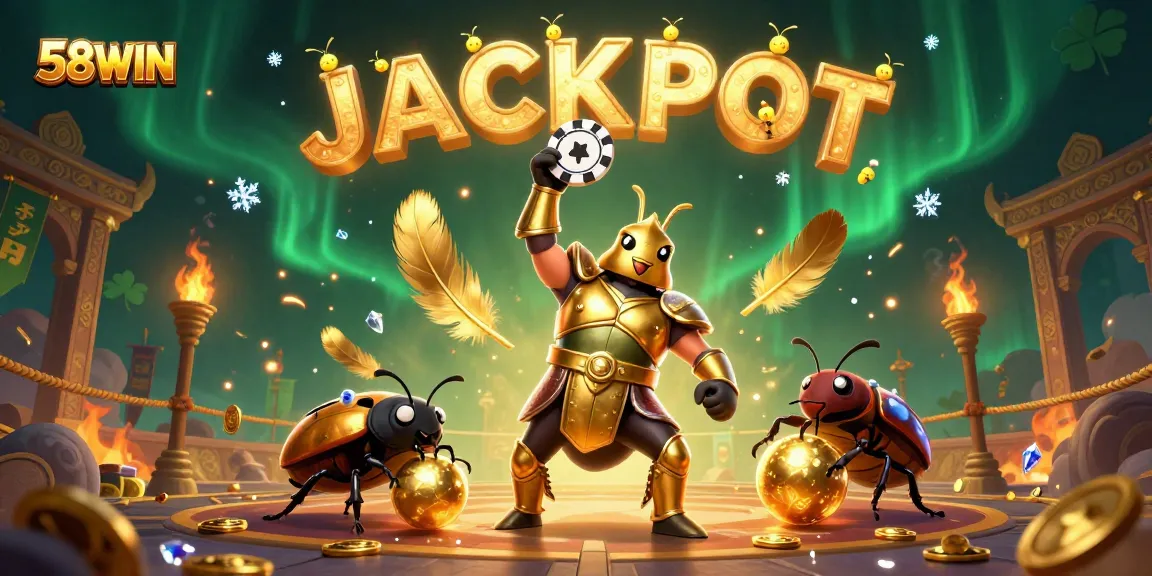 Engage in thrilling gameplay with 58WIN's vibrant casino adventure featuring beetle heroes!