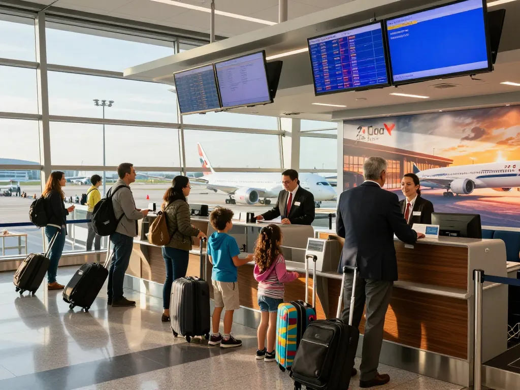 Travelers checking in for flights with the new link 789P at American Airlines.