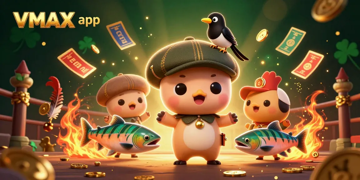 Experience the excitement of betting with the VMAX app featuring engaging cockfighting and dynamic elements.