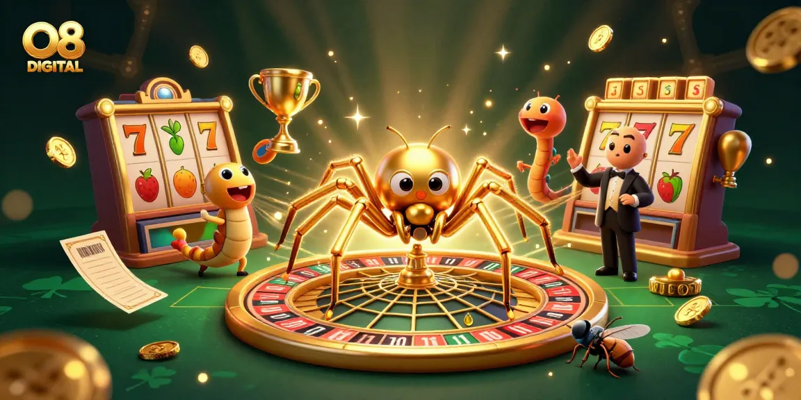Betting with confidence in O8 DIGITAL's exciting casino world, featuring unique character elements and action.
