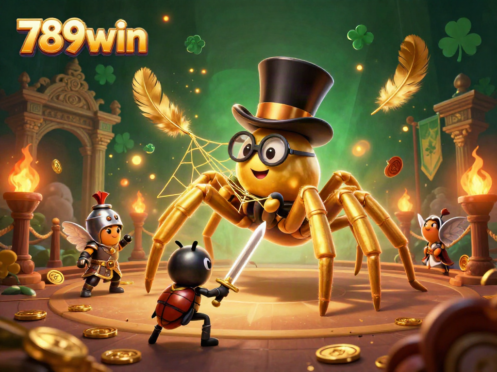 Experience breathtaking gaming action with 789win in this vibrant 3D casino illustration.