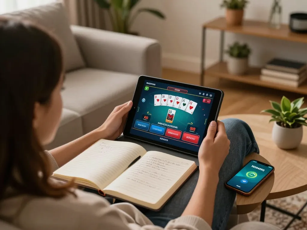 Nohu90 player engaged in online gaming, showcasing strategies and tablet action.