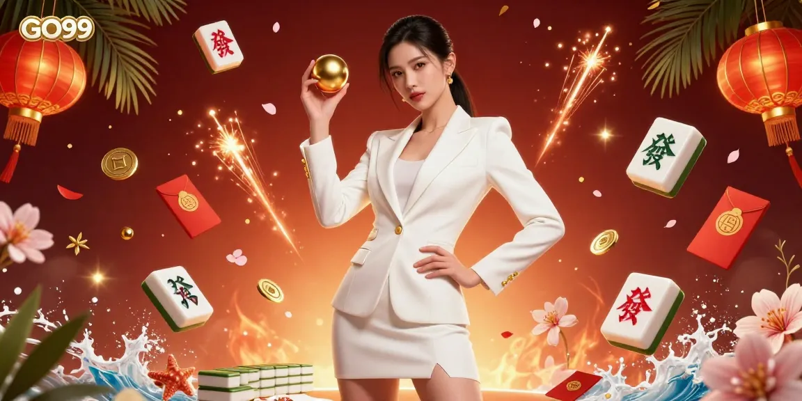 Experience the excitement of GO99 with a glamorous Asian dealer, roulette ball, and casino elements.