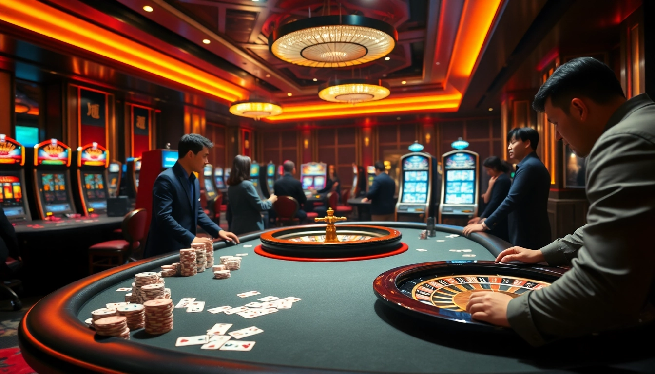 Experience the thrill of the cổng game Iwin with vibrant casino tables and exciting gameplay.