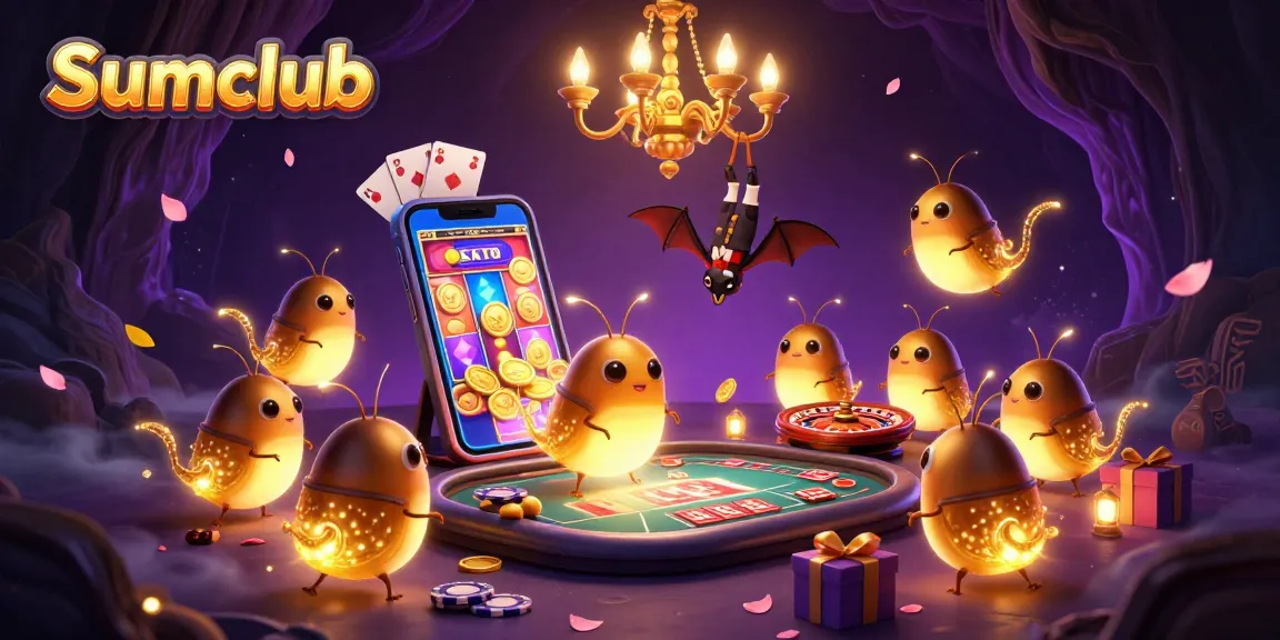 Experience thrilling gameplay at Sumclub casino with vibrant glowworms and rich gaming elements.