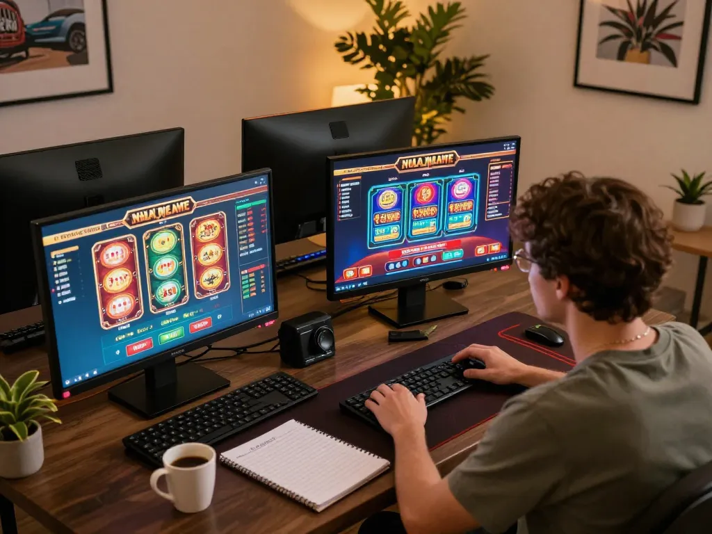 Engaged players analyzing strategies and enjoying diverse games on NK88's vibrant online platform.