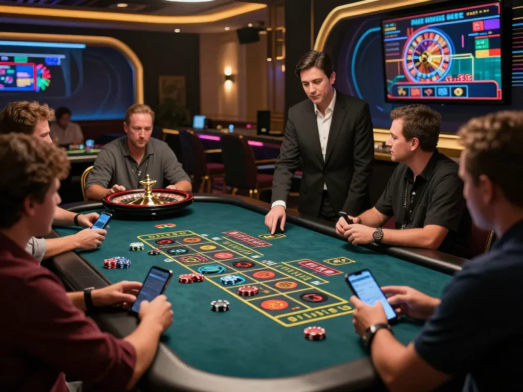 Players engage in live roulette betting at F168's interactive online casino setup.