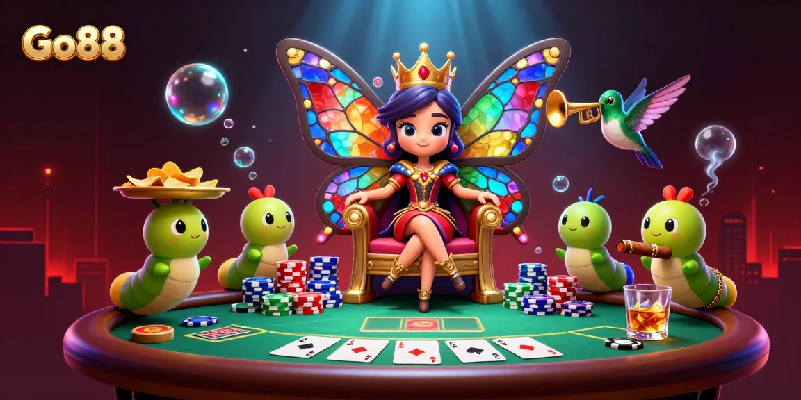 Engage in thrilling gameplay at Go88 with vibrant casino elements and characters in a dynamic scene.