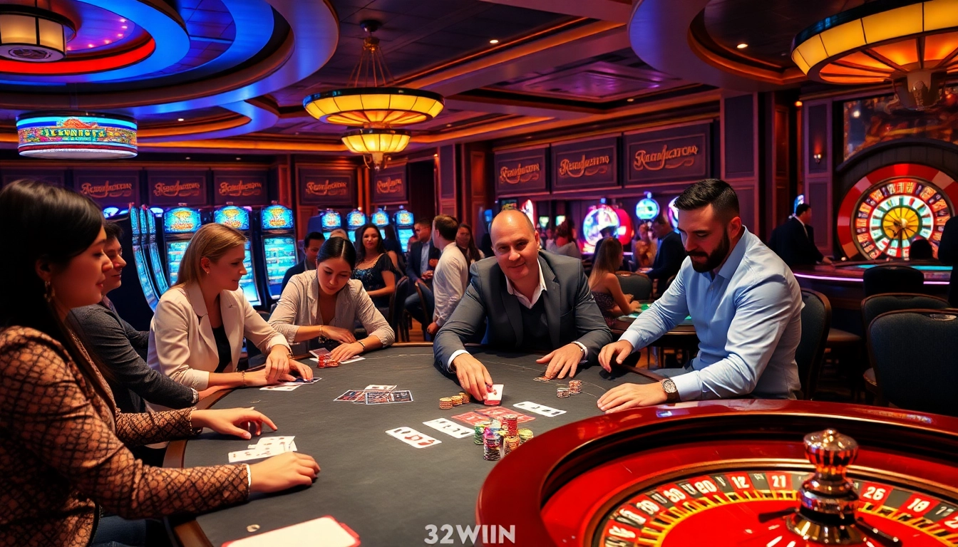 Experience the thrill of gambling at https://32wingroup.com/ with exciting poker tables and vibrant slot machines.