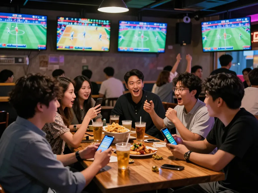 Friends enjoying sports betting at fo88 casino while using mobile apps for live action fees