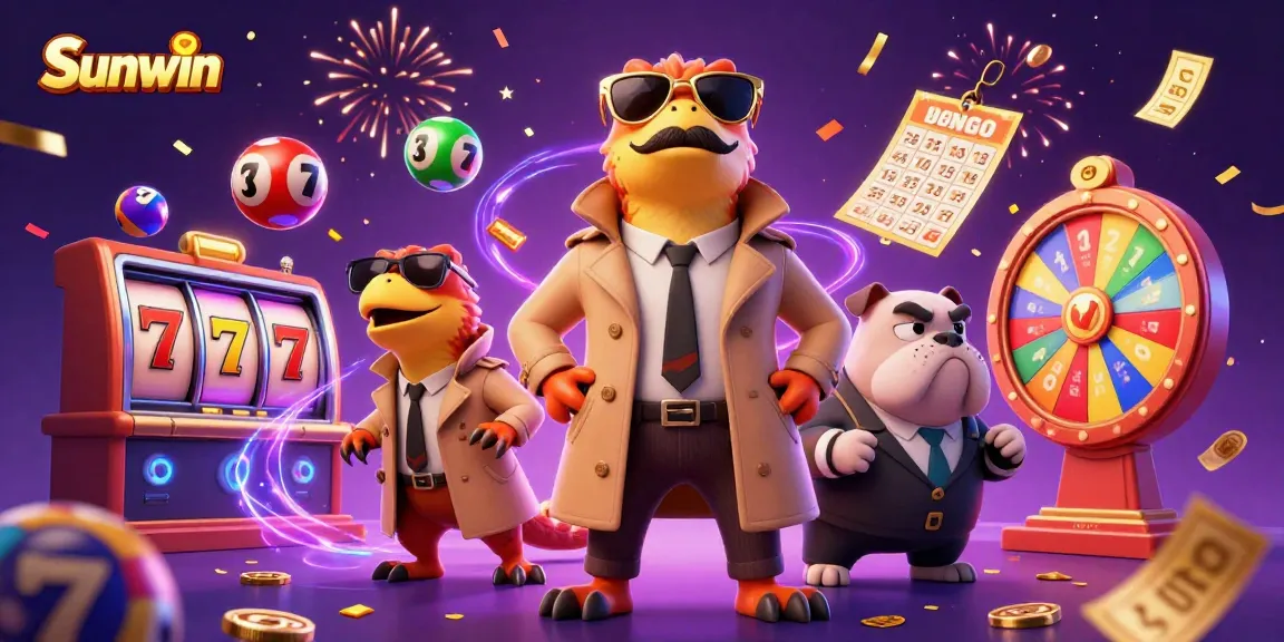 Join Sunwin for exciting gaming experiences with colorful lotteries and prizes blooming around cartoon raptors.