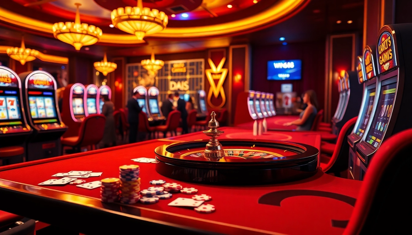 WIN678 players enjoying an exciting online casino experience with various gaming elements.