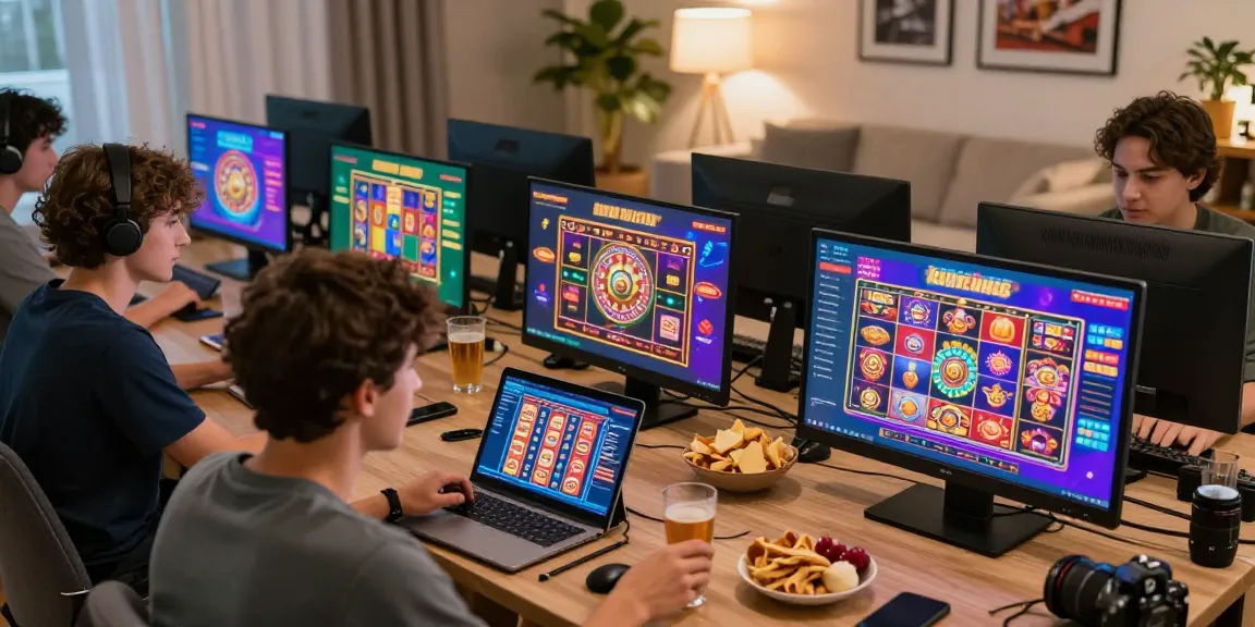 Players enjoying a vibrant online gaming experience with au88 interface and colorful casino graphics