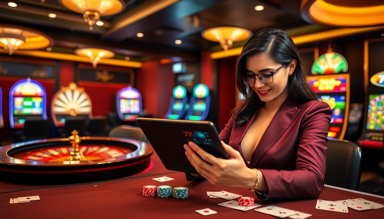 Feeling the thrill of gaming with 789BET at an elegant casino table.