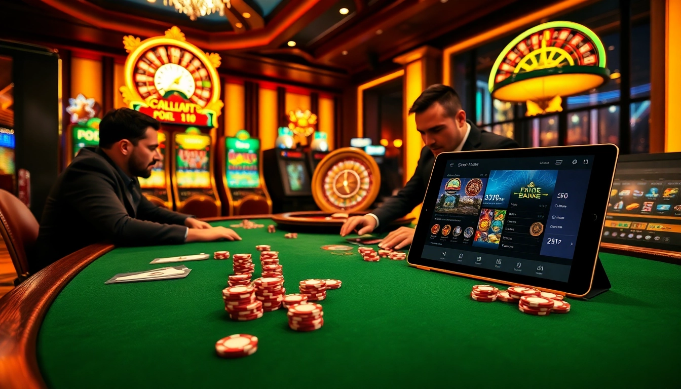 F168 engaging poker scene with luxury tables, chips, and online action interface.