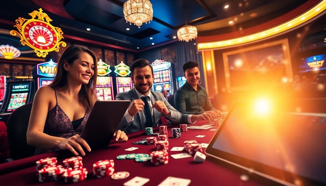 Experience SC88 gaming excitement with vibrant casino tables and engaging players.