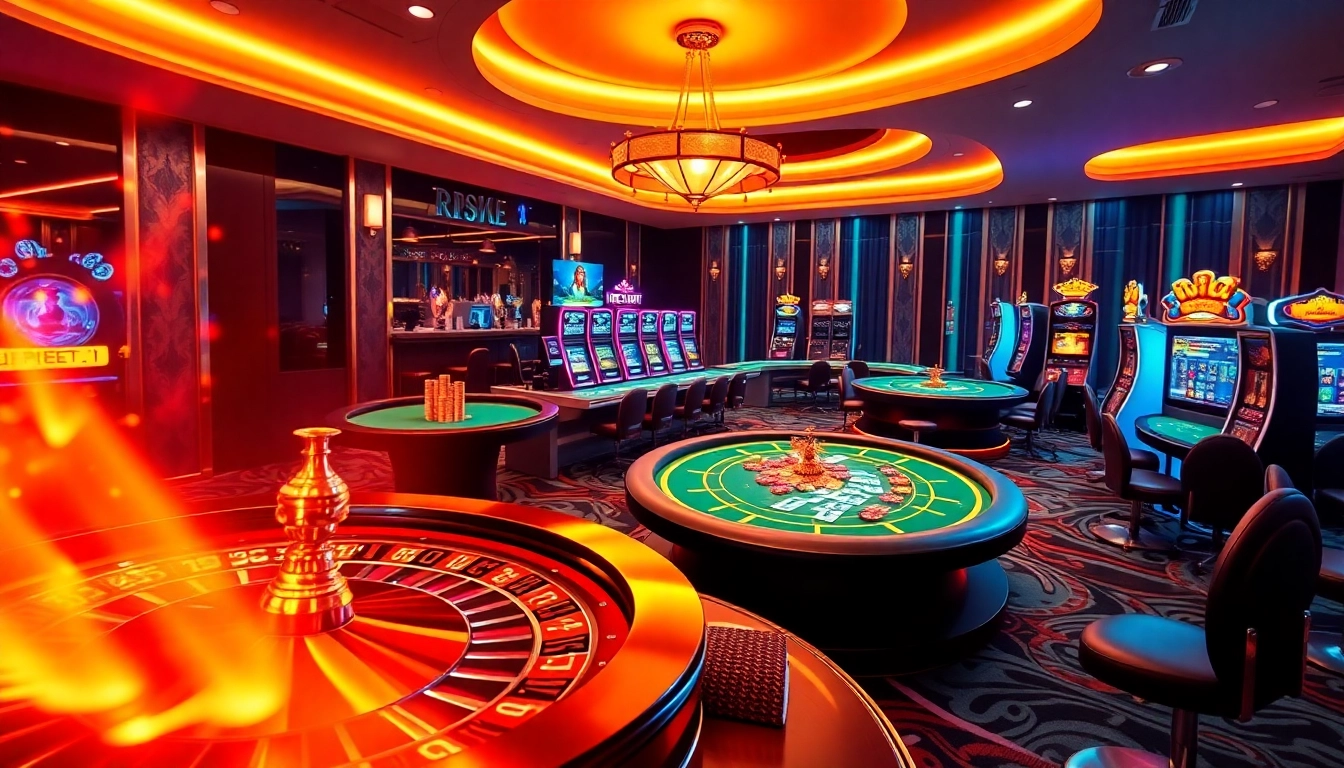 Experience thrill with rr88 link in this vibrant online casino scene showcasing games and excitement.