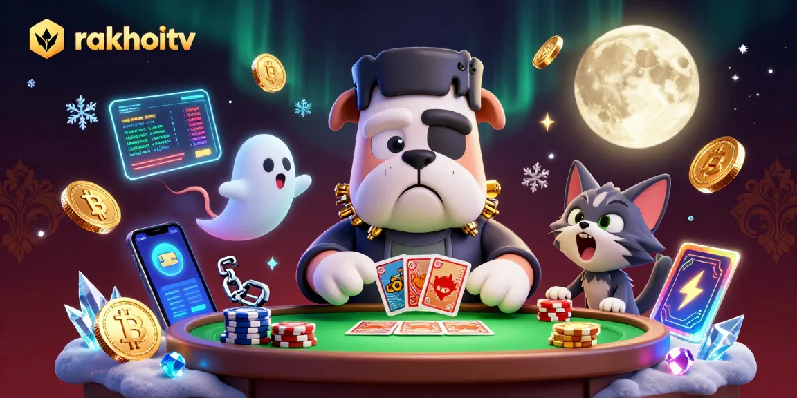 Join the excitement at rakhoitv with a thrilling 3D casino scene featuring engaging characters and crypto elements.