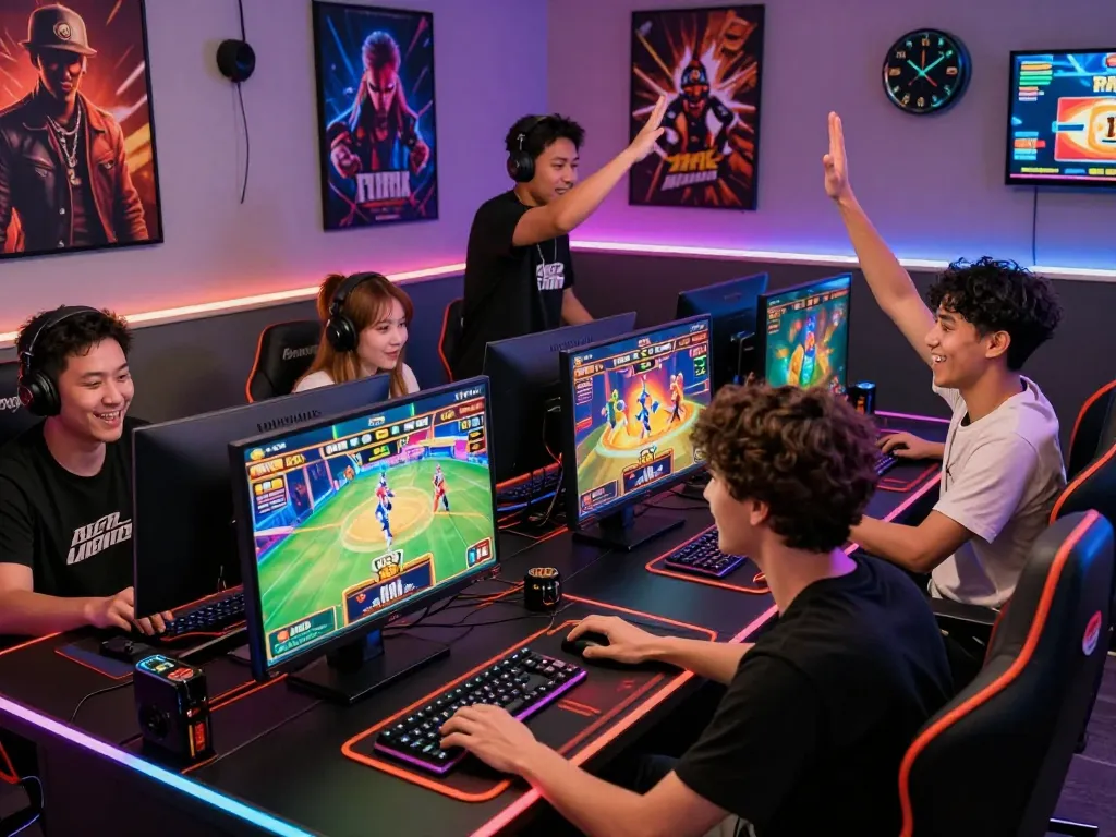 Exciting online gaming experience at Luckywin, showcasing players engaged in thrilling casino games.