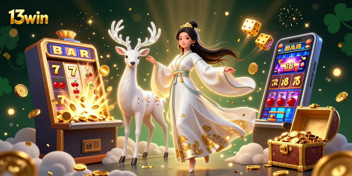Experience thrilling wins with 13win's vibrant casino scene featuring exciting slot games and dynamic visuals.