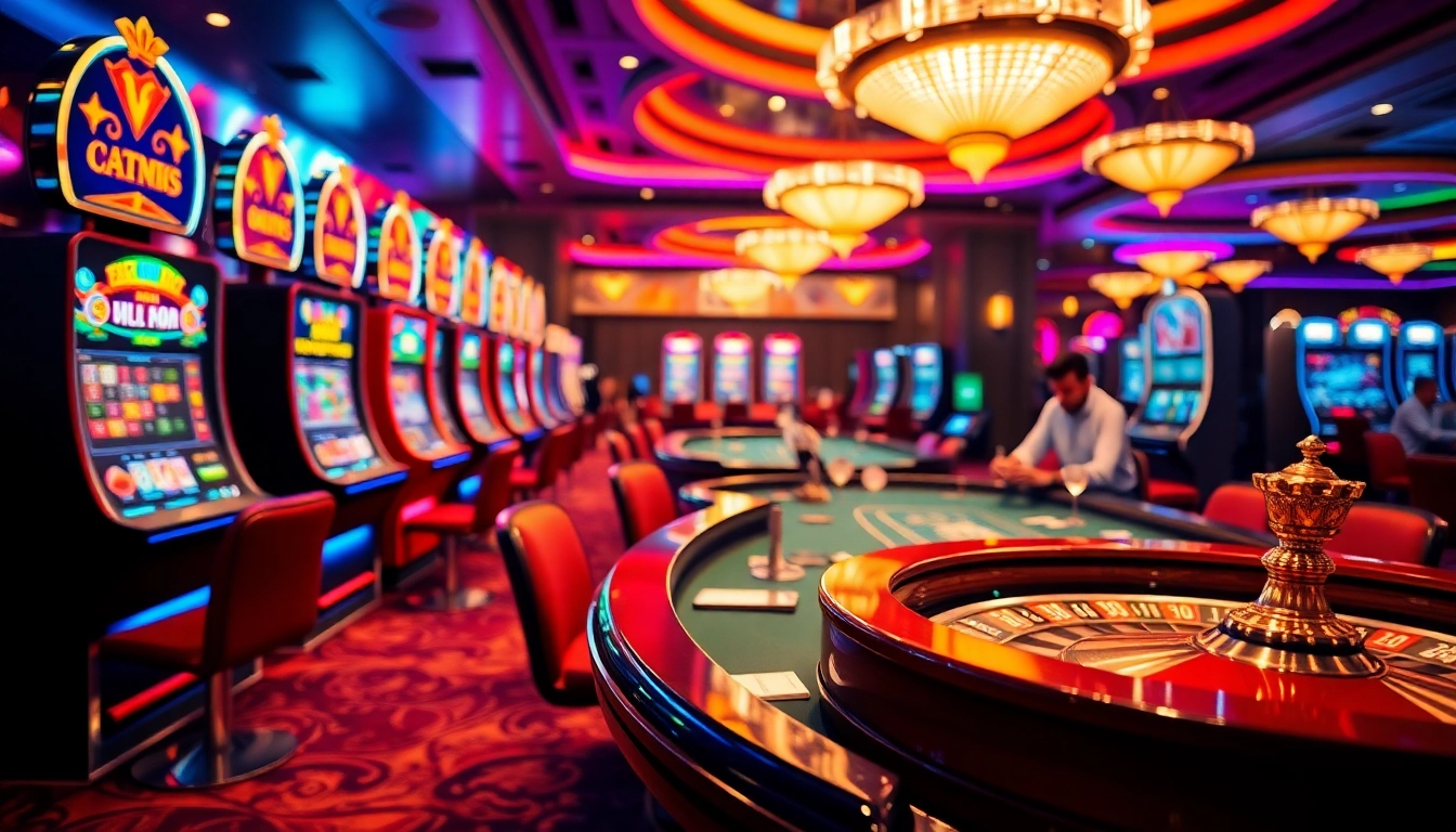 Game strategies and excitement at the nhà cái TR88 casino with vibrant slot machines.