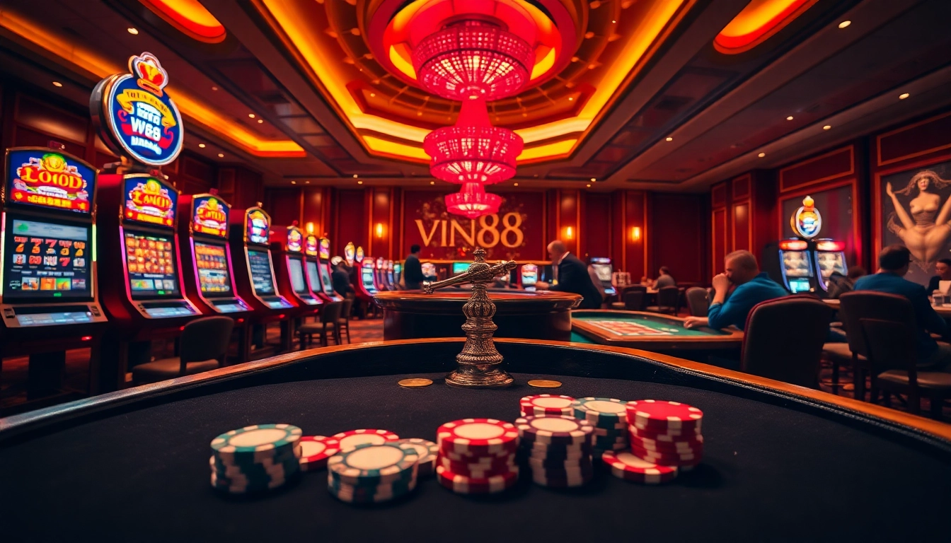 Experience thrilling gameplay at vin 88 with vibrant casino tables and engaging slots.