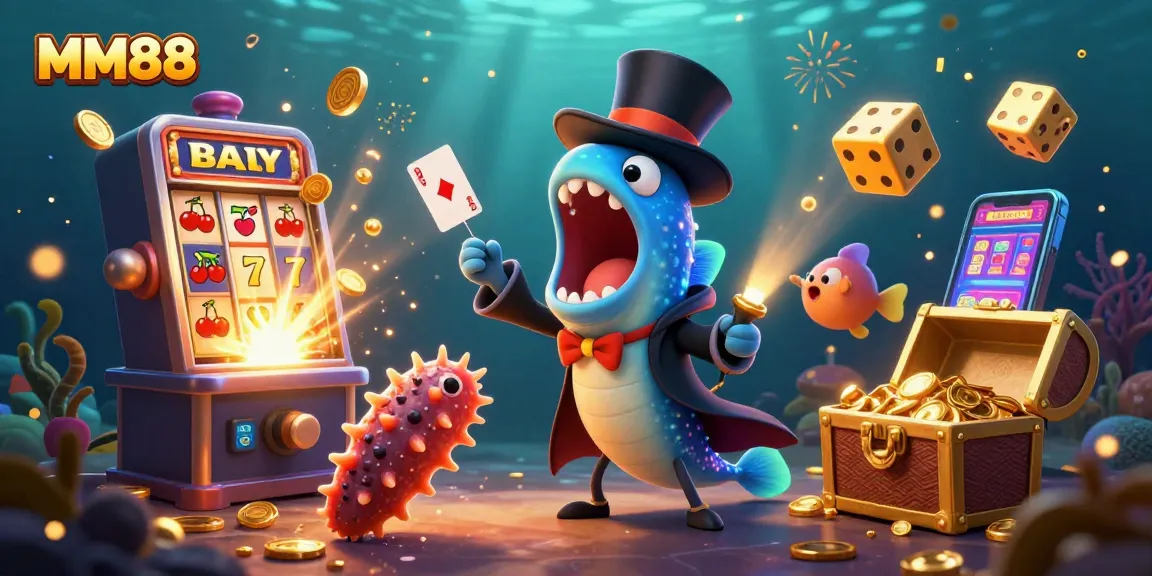 Experience the thrill of MM88 as deep-sea characters deliver a magical casino performance.