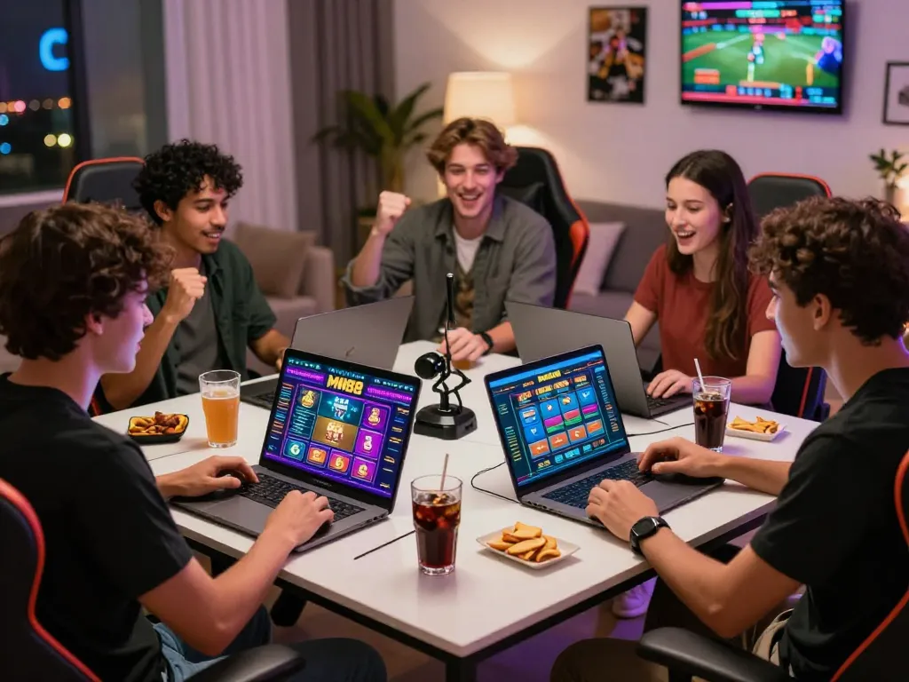 Friends enjoying an exciting game experience on MM88 online casino platform.