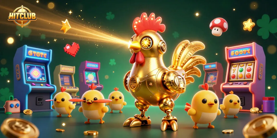 Play exciting games at HITCLUB with vibrant 3D arcade machines and dynamic casino elements.