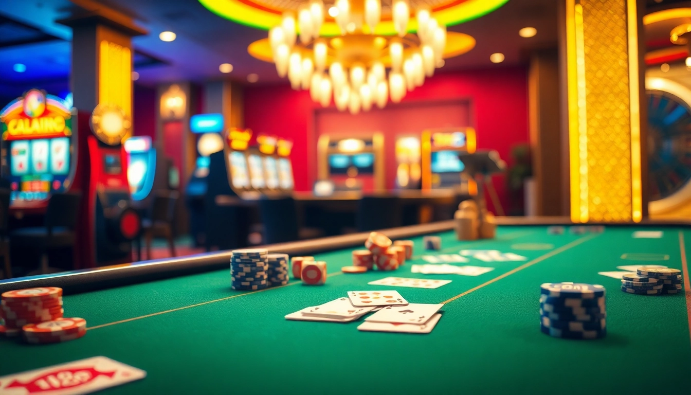 Experience thrilling gameplay at 789F with vibrant casino tables and exciting gambling elements.