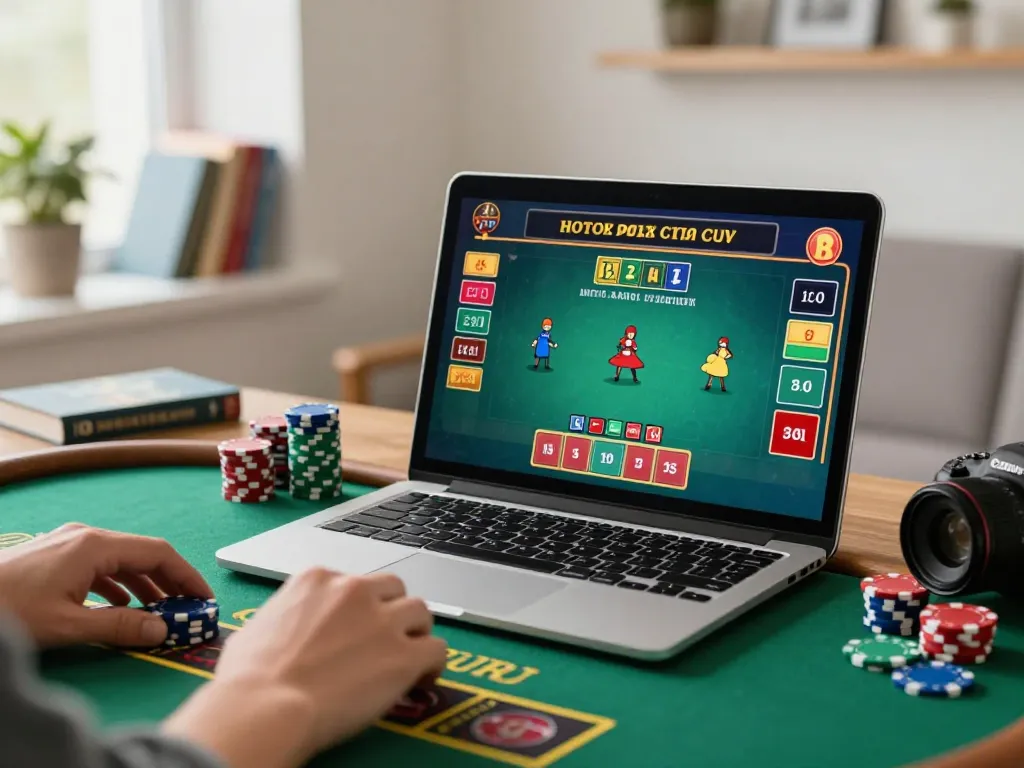 Active player engaging in live dealer blackjack on 789WIN platform from home, showcasing strategic betting.