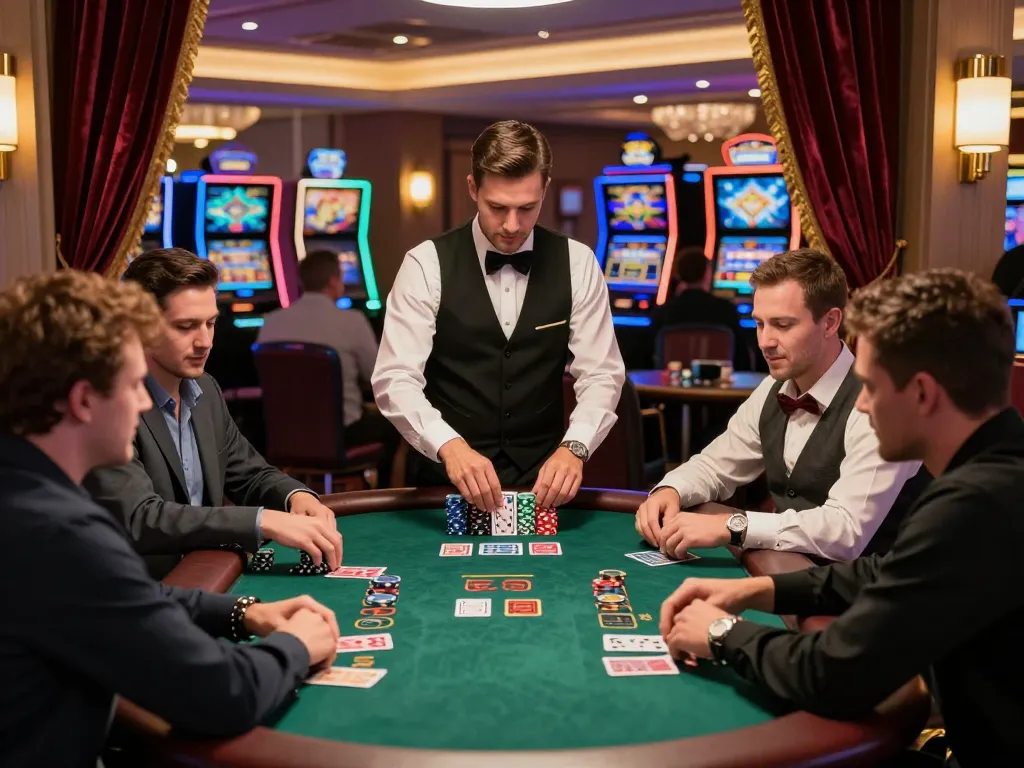 Exciting blackjack game at the F8BET casino with players actively placing bets and strategizing.