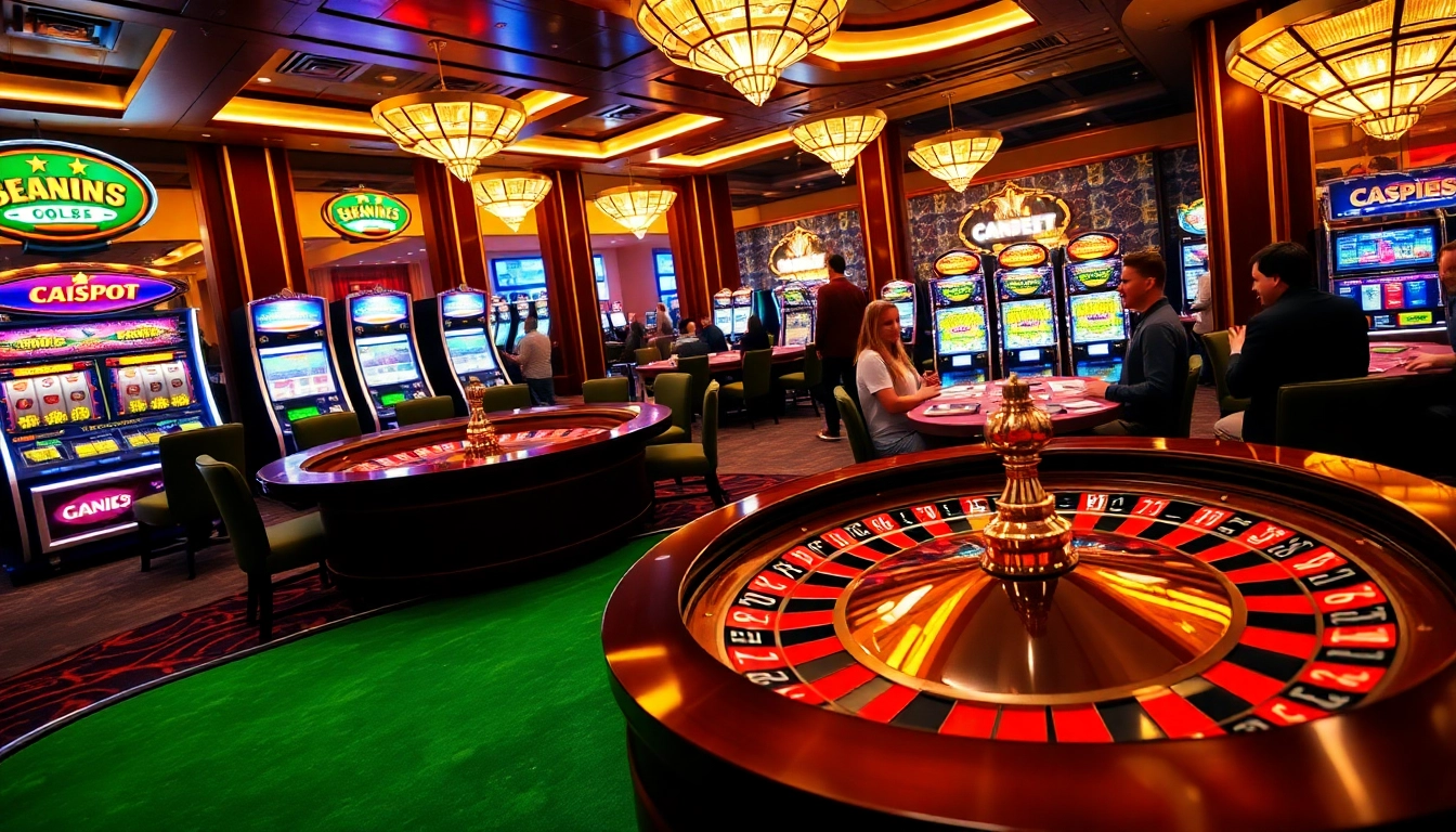Engaging players gathered at a QQ88 Social casino table, surrounded by vibrant games and excitement.