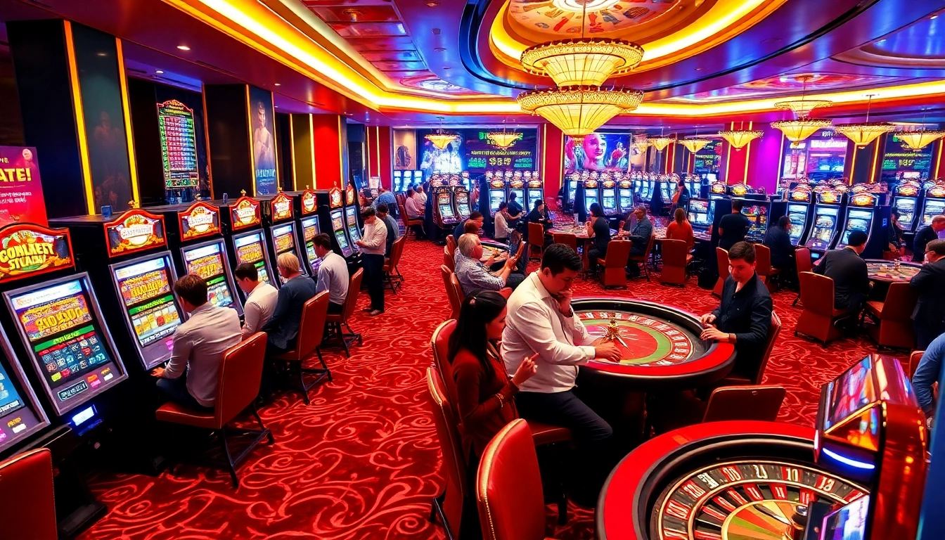 Experience the thrill of betting at SV 88 casino with vibrant tables and engaging players.