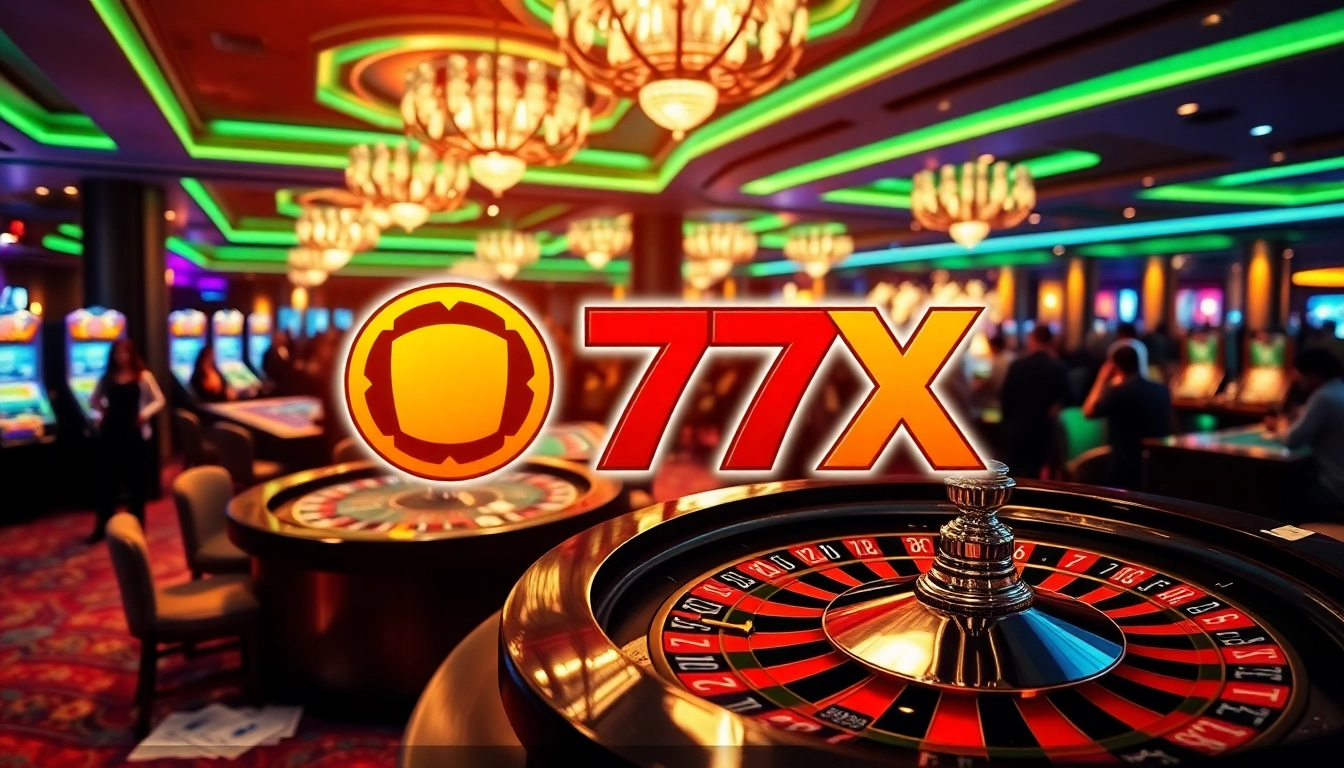 Experience the thrill of gambling at 777X with exciting roulette and vibrant casino elements.